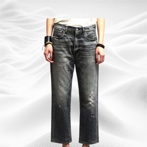 R13 Black Distressed Women Jeans